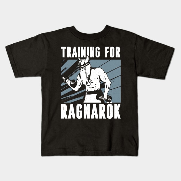 Training For Ragnarök Kids T-Shirt by JFDesign123